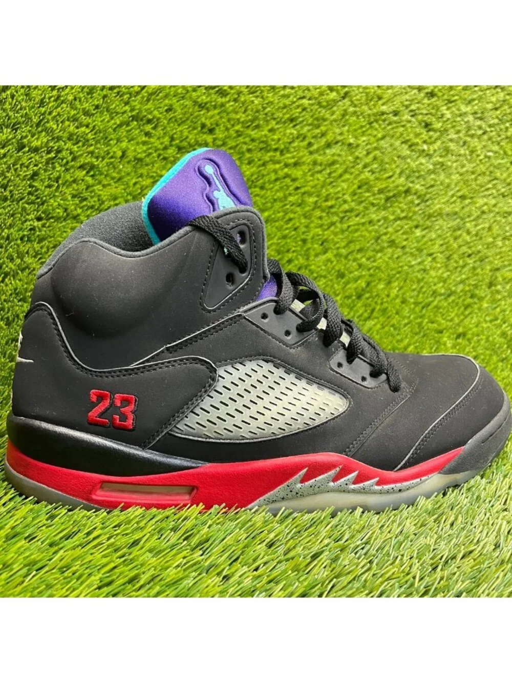 Nike Air Jordan 5 Retro Top 3 Mens Size 14 Black Red Basketball Shoes Sneakers